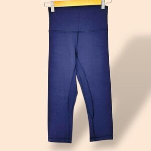Lululemon Align Cropped Leggings High Rise Yoga Pants Athletic Blue Size 4 US XS